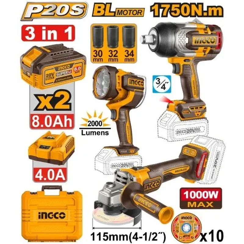 صندوق عدة مفريجاه بكس 1750نيوتن + جلخ + كشاف