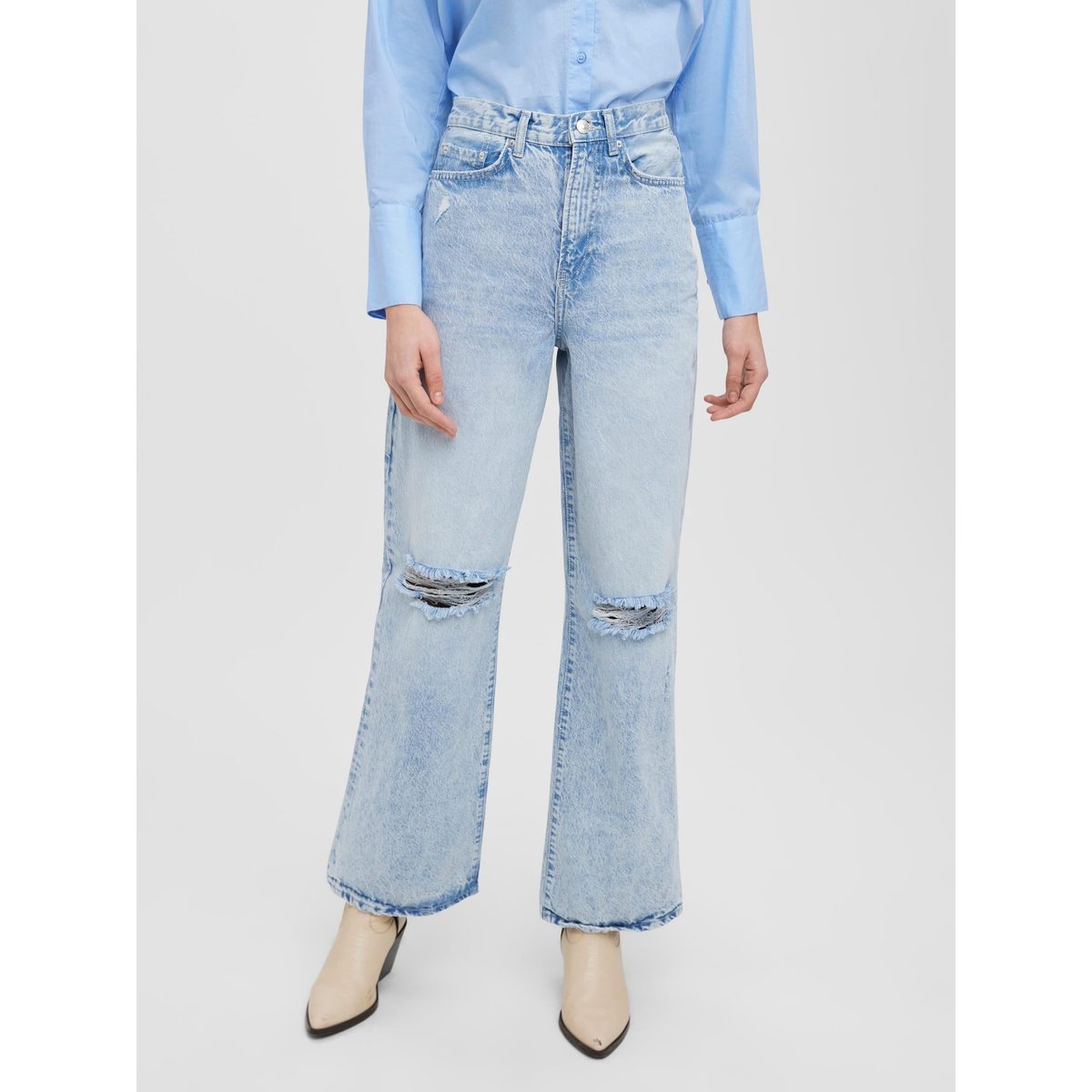 HIGH RISE REGULAR WIDE JEANS