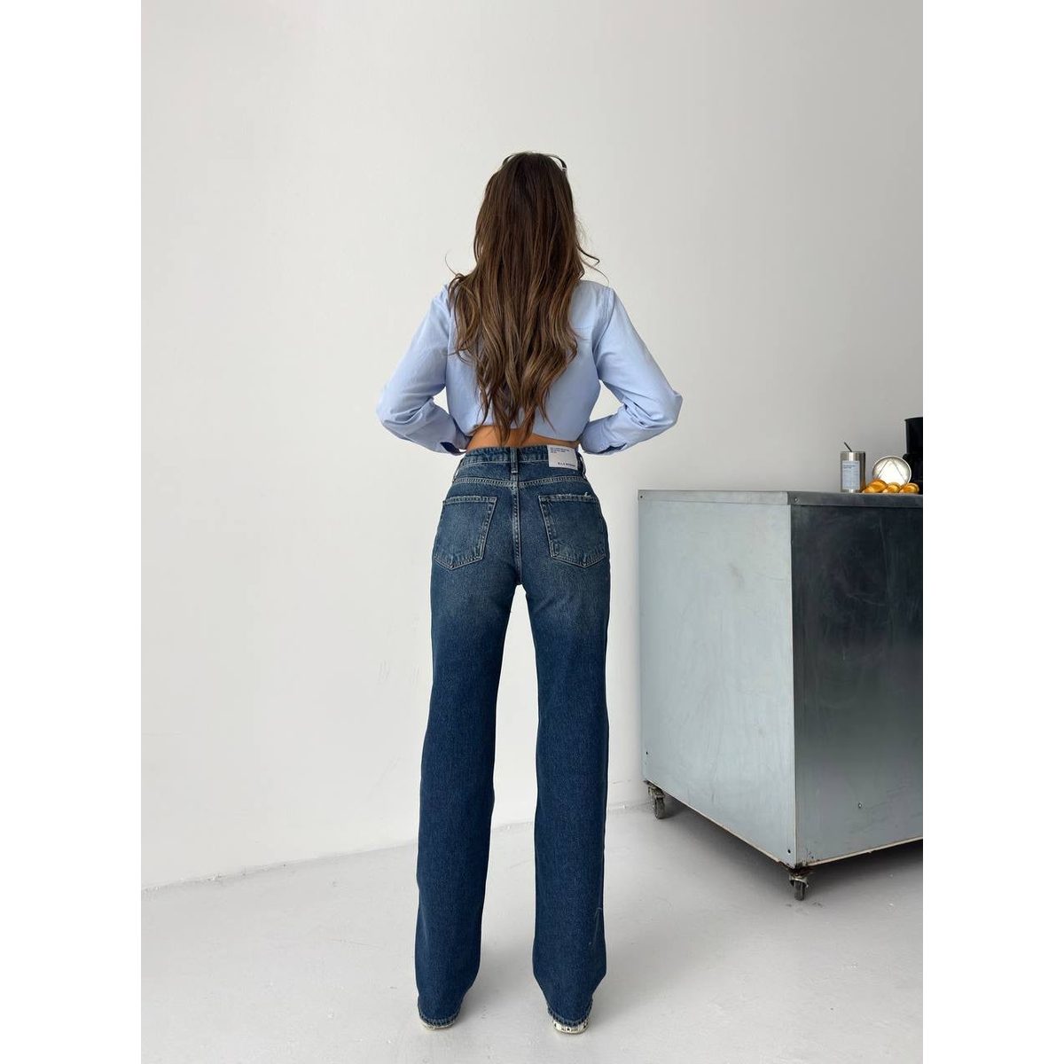 Mid Rise Straight Jeans 3