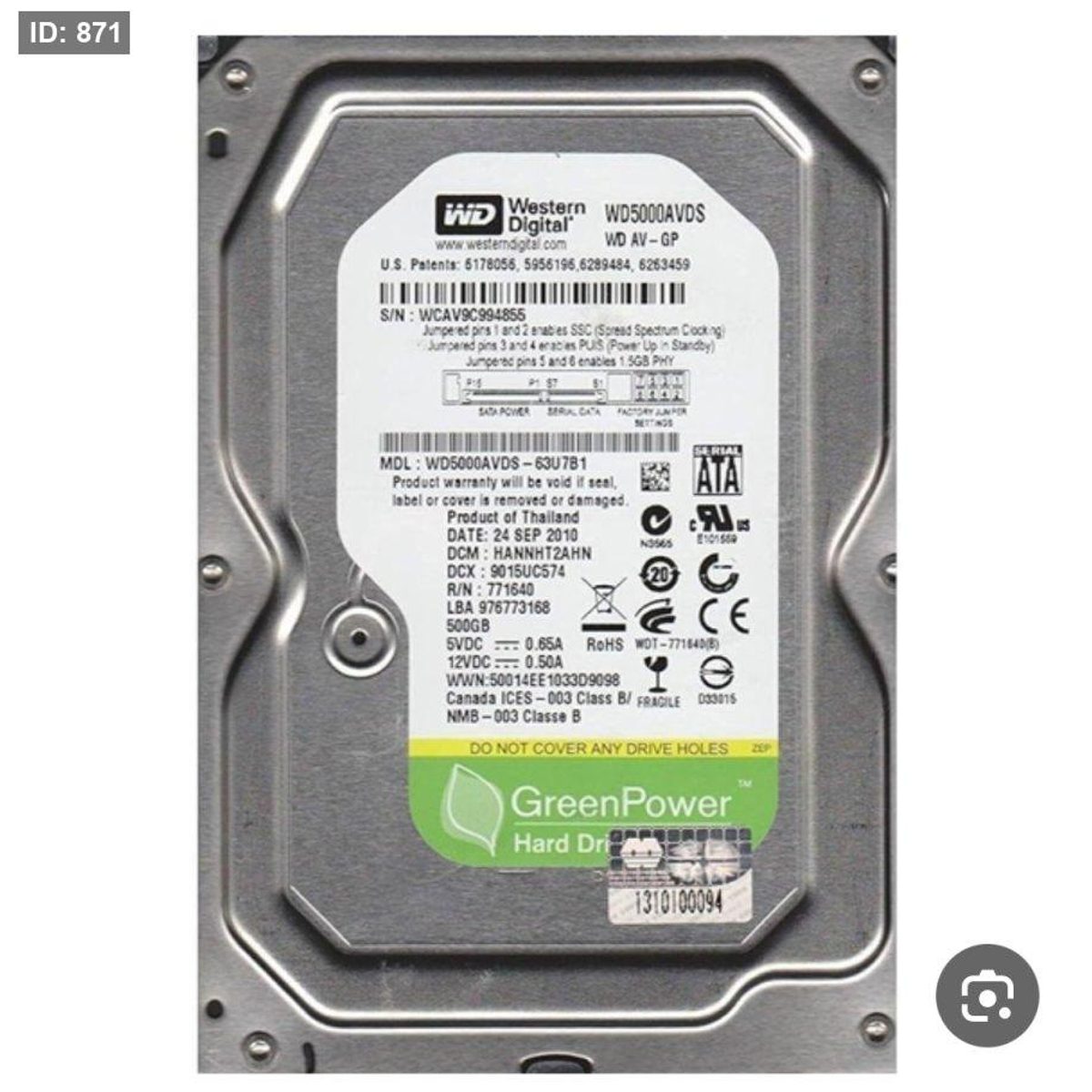 HDD 3TB WD مجدد