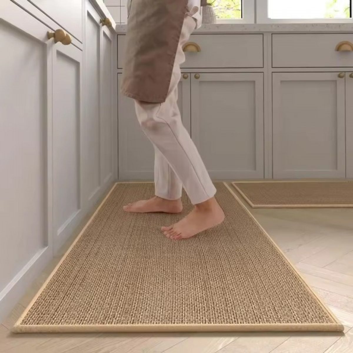 دعسه مدخل جلد مع خيش كاروهات عرضي مقاس 50 × 80 سم