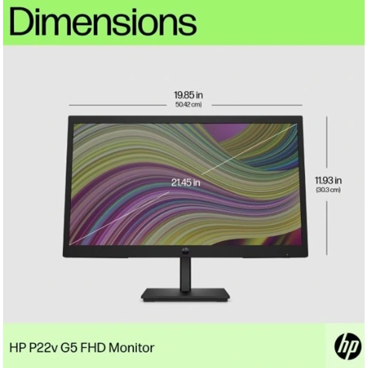 HP P22V G5 FHD MONITOR 64V81AA 3