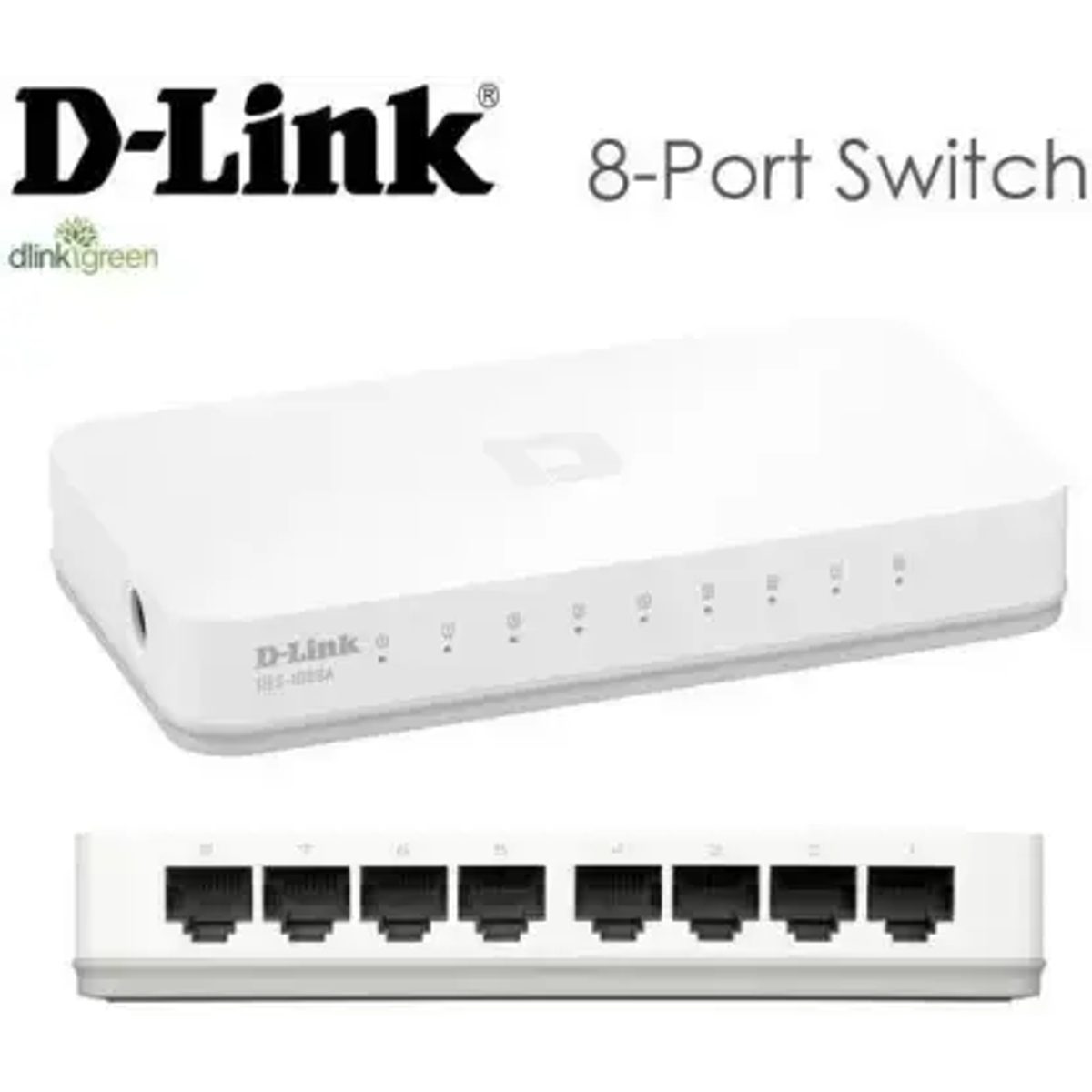 D-Link 8 Port 10/100Mbps Unmanaged Switch DES-1008C/E 3