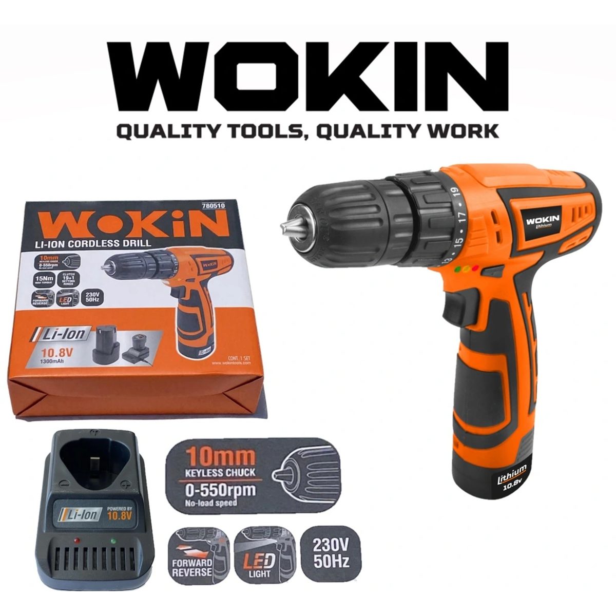 WOKIN 780510-مفرجاة 10.8 فولت