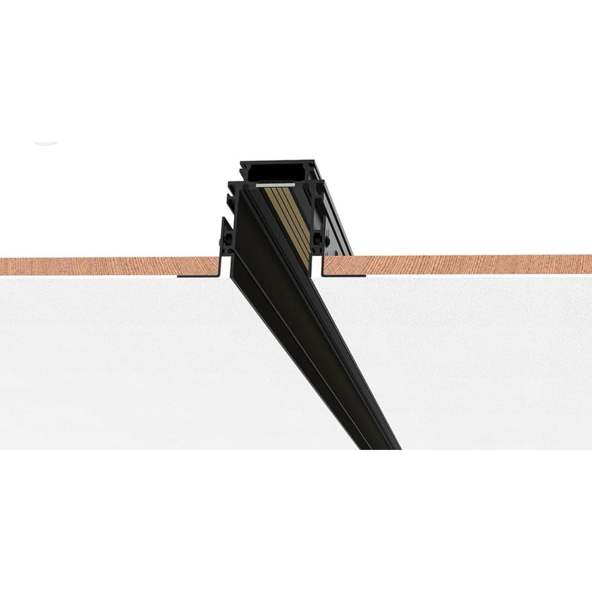 بروفيل جسر مغناطيس داخلي مسح اسود ( 1 متر ) LIPER 1.5MM 2