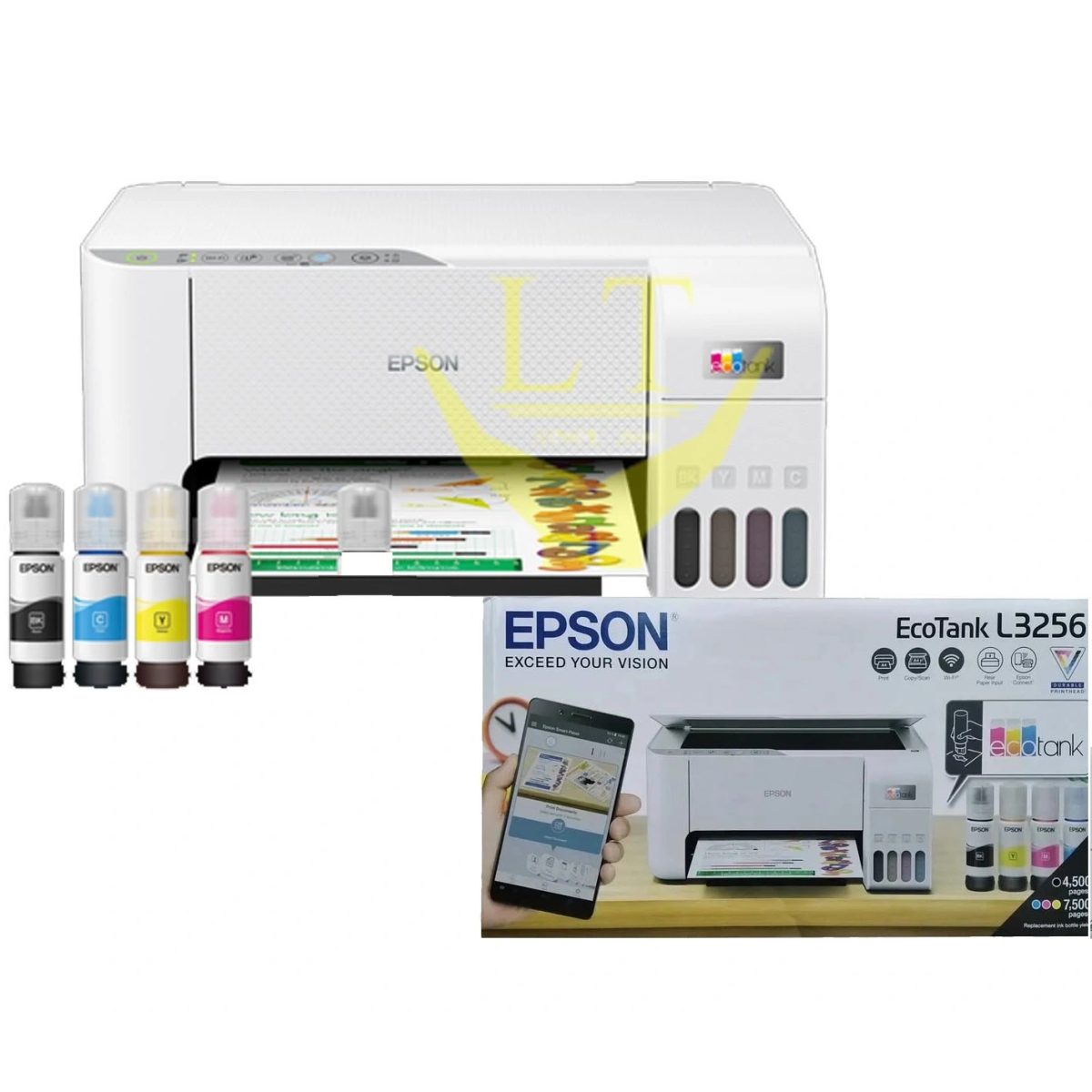 EPSON L3256 3 in 1 Printer-طابعة ايبسون ملون (ابيض) 4