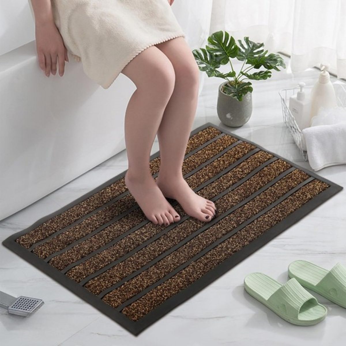 دعسةدعاسة انجيل محزز مبطن ارضية جلد 60×90