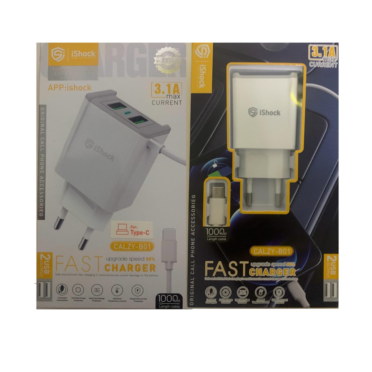 iShock Is-t04 Mobile Charger type C -شاحن موبايل شاحن موبايل مع وصلة تايب سي