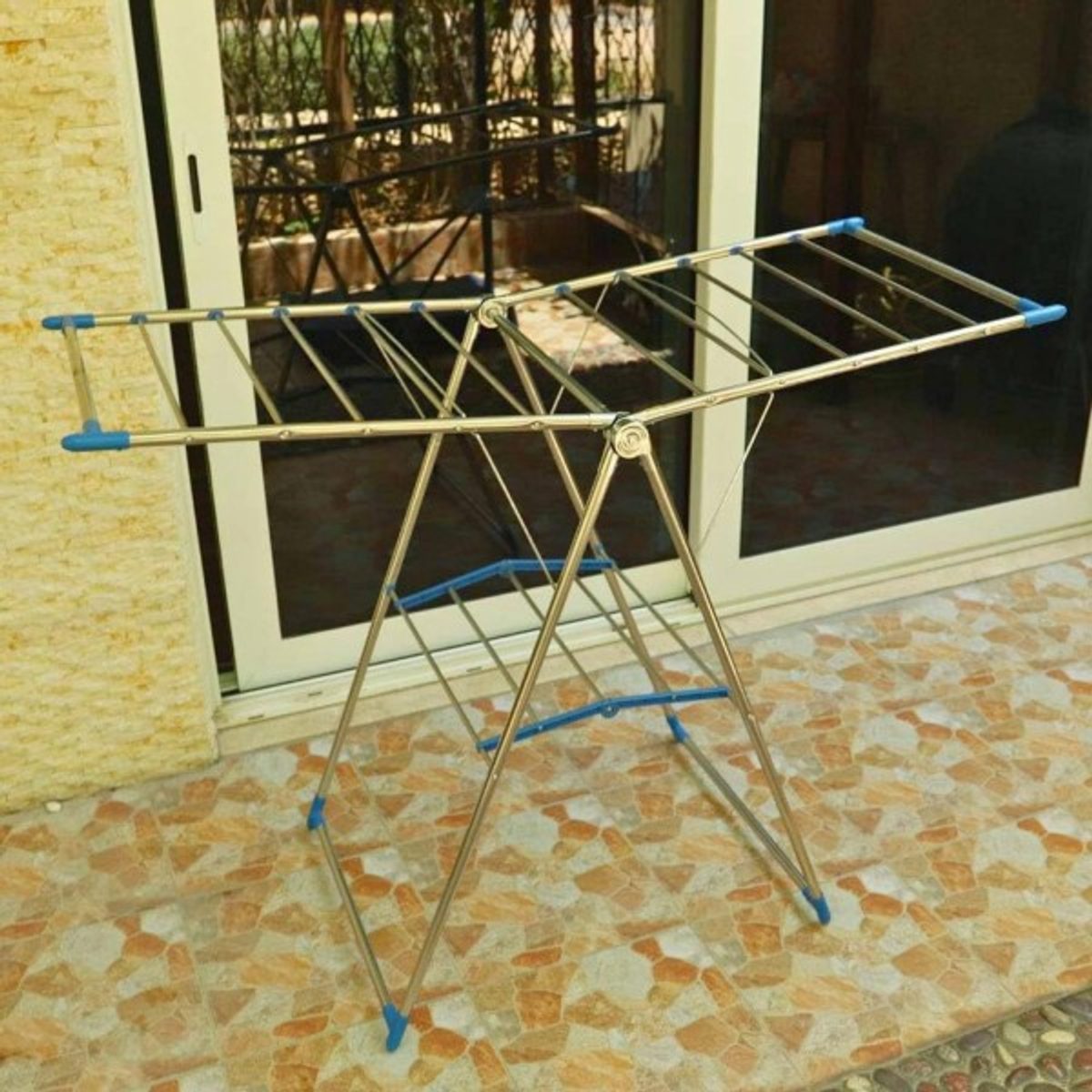 منشر غسيل طبقة واحدة معدن مع فصالات بلاستيك 30 متر mX-0091-1