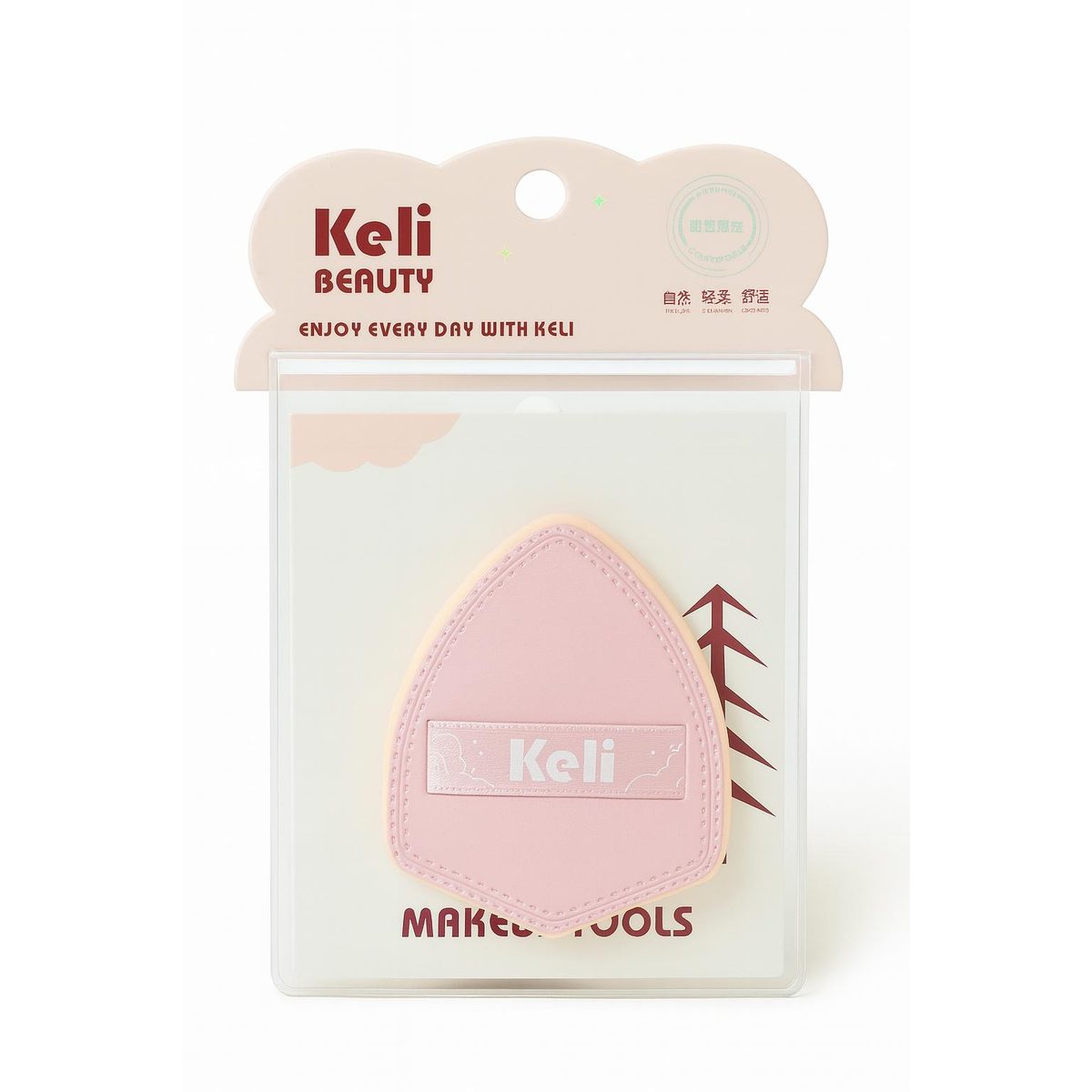 إسفنجة مكياج مسطحة لمزج الأساس – Keli Beauty
