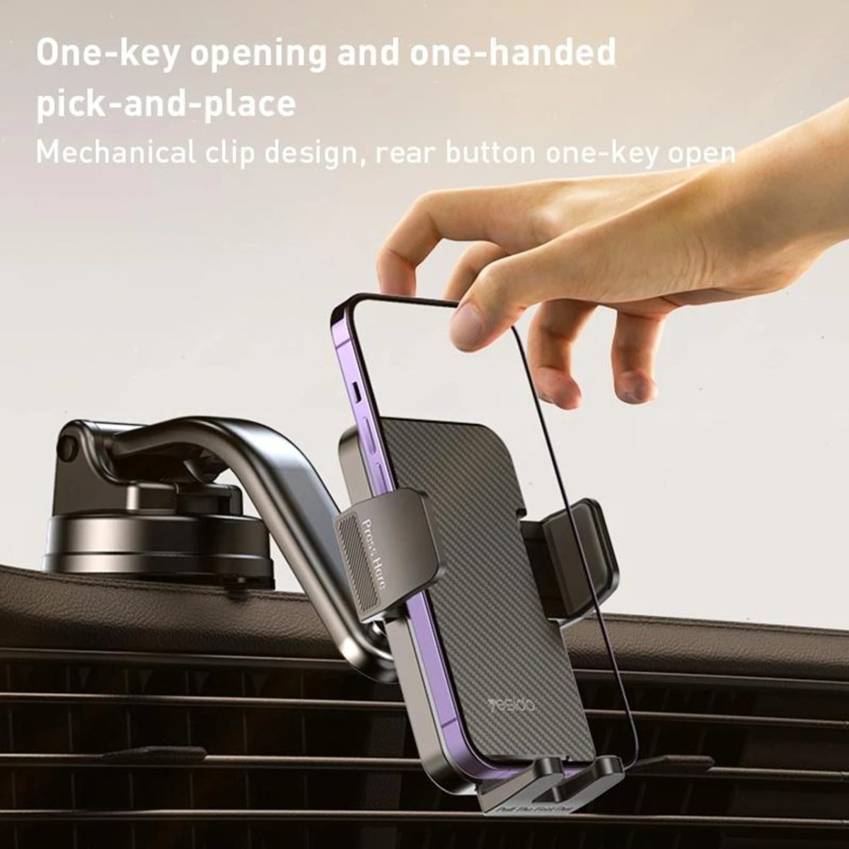 YESIDO C172 CAR Phone Holder-حامل جوال 4