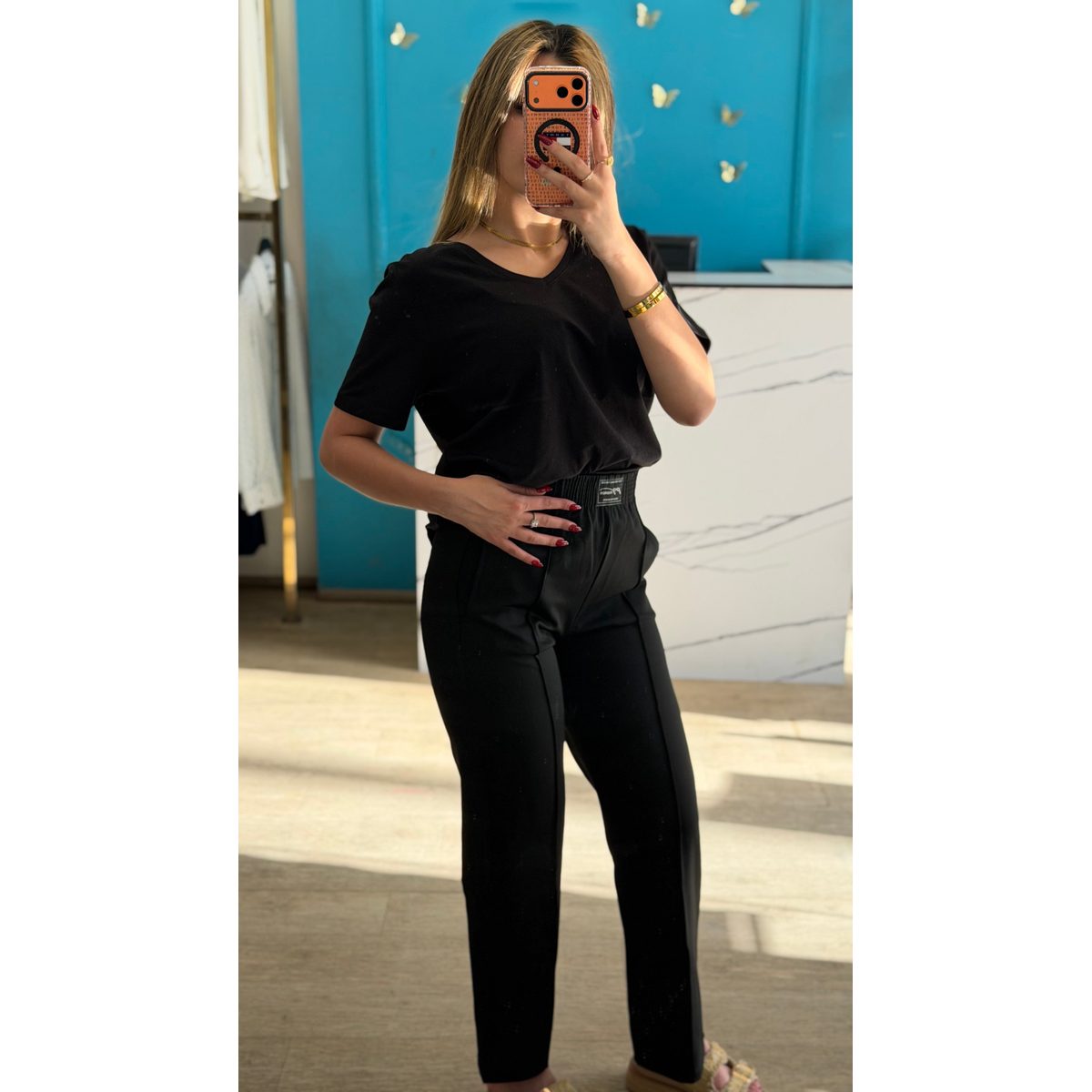 بنطلون كاجوال كلاسيك بخصر مطاطي 4