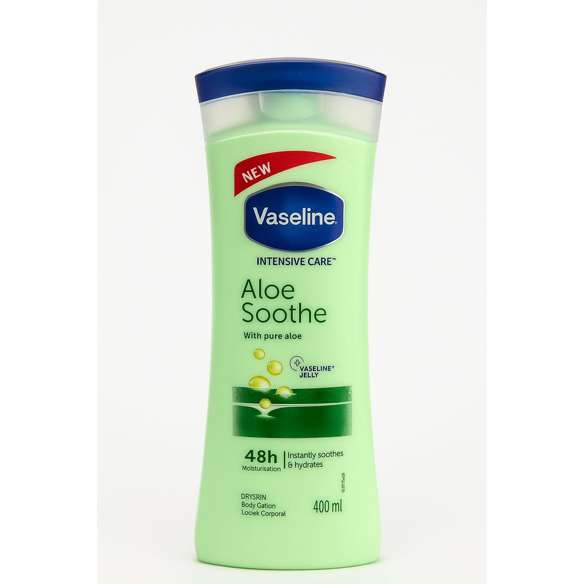 Vaseline Intensive Care Aloe Soothe – ترطيب وتهدئة للبشرة يحتوي على خلاصة الألوفيرا النقية لتلطيف البشرة الجافة وتهدئتها