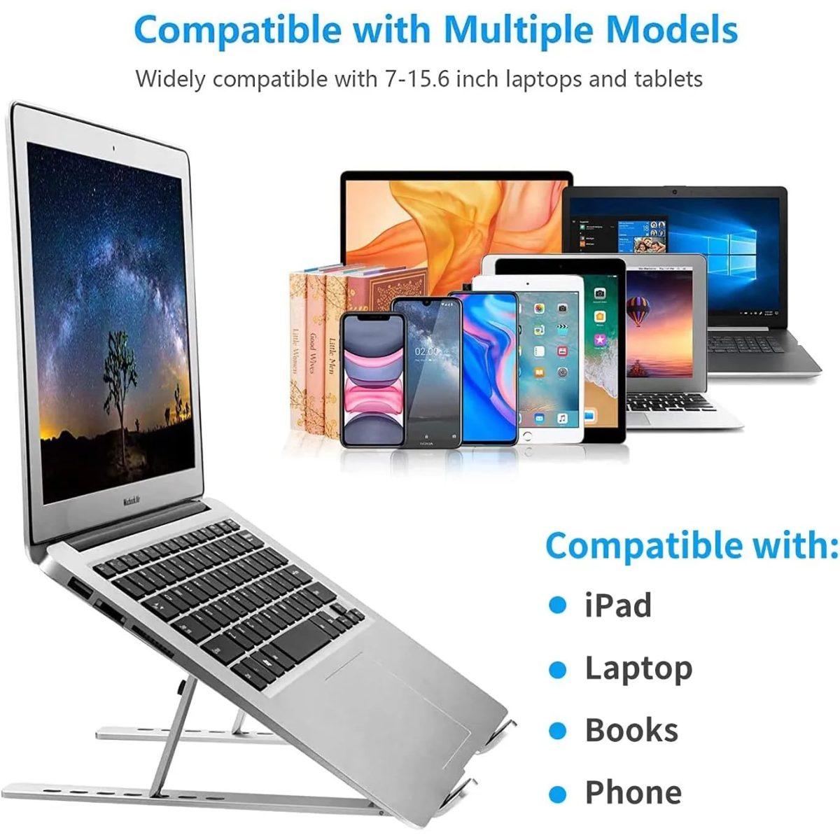 DM AD028 Metal Stand For Laptop-حامل لابتوب حدبد 3