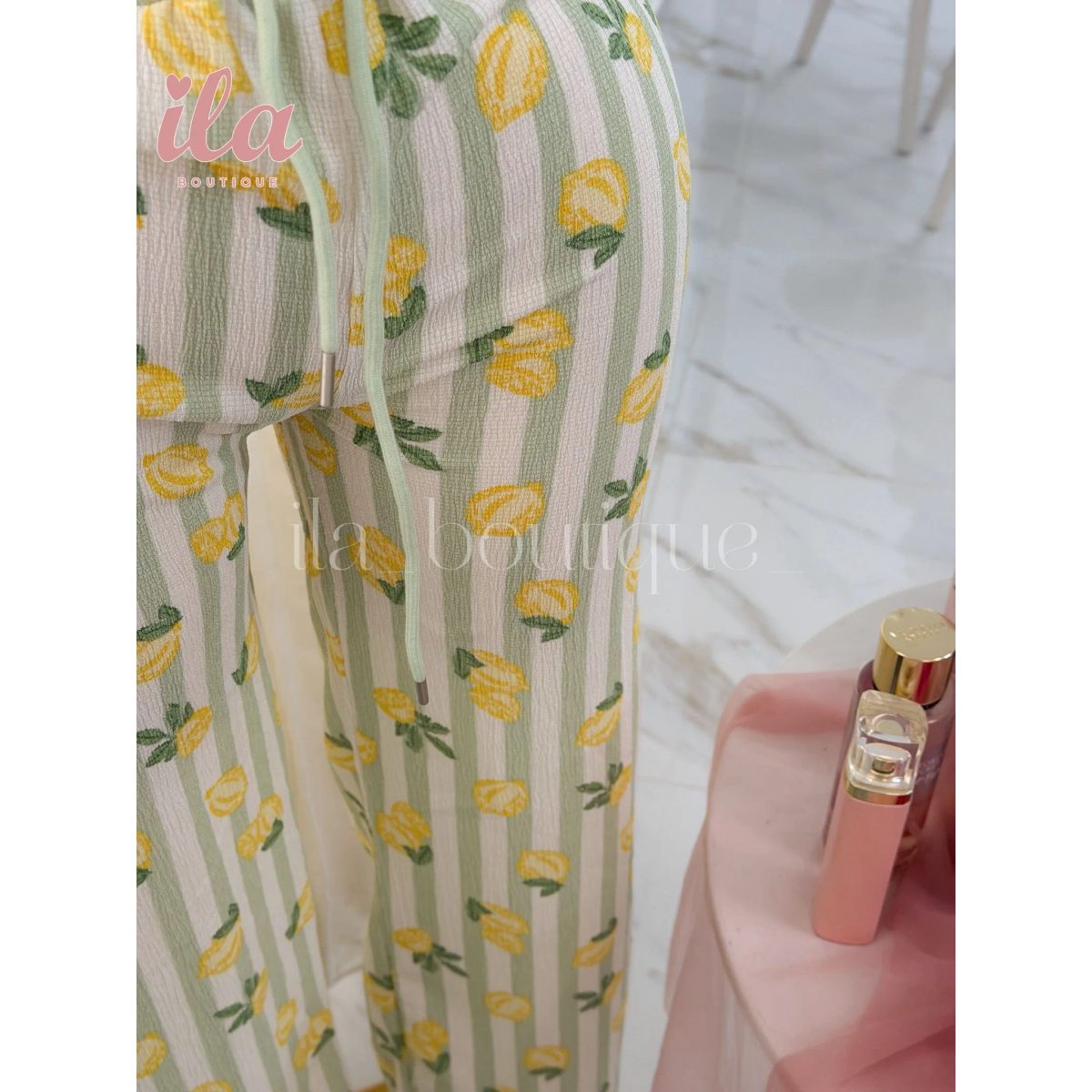 بيجاما الليمون MINT GREEN نص كم ازرار و بنطلون 2