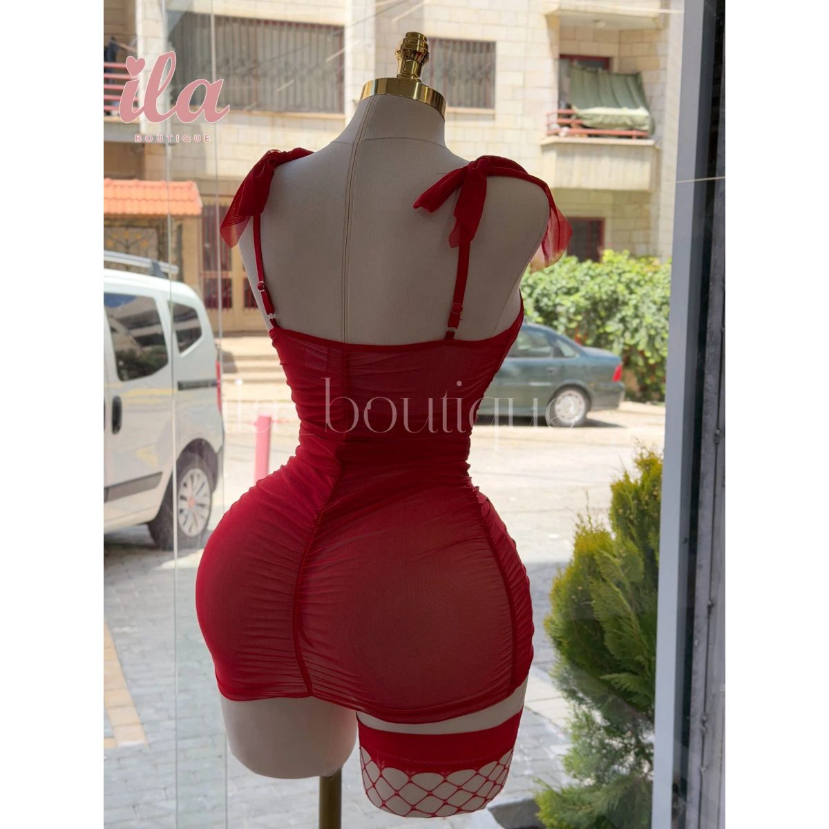 فستان احمر 4 قطع BODYCON 2