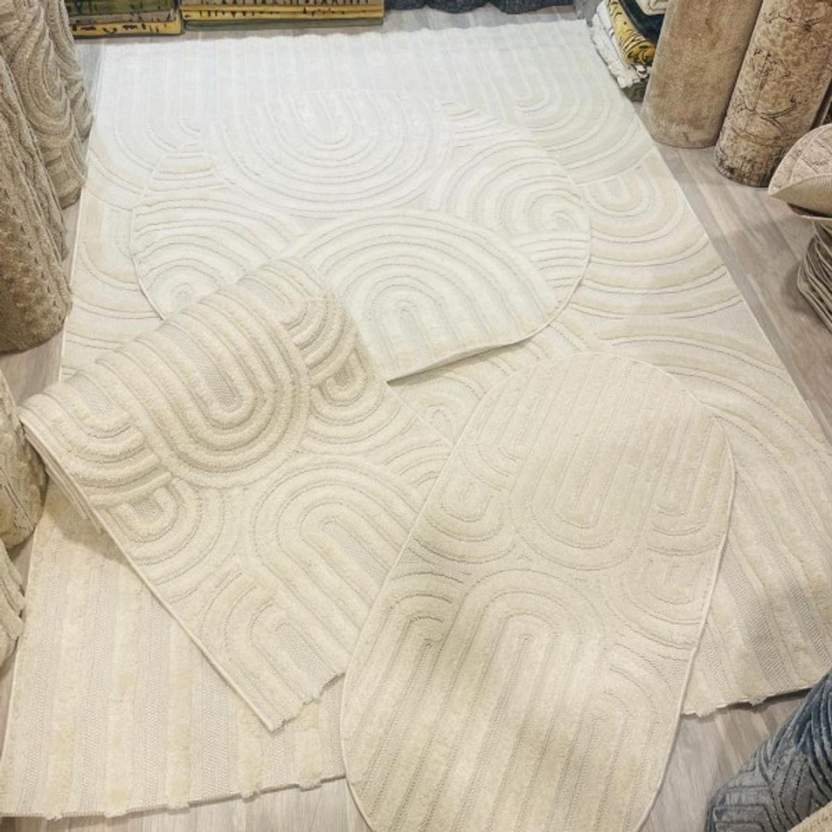 سجاد بكليه بصمة مقاس 160 × 220 لون سكني غامق