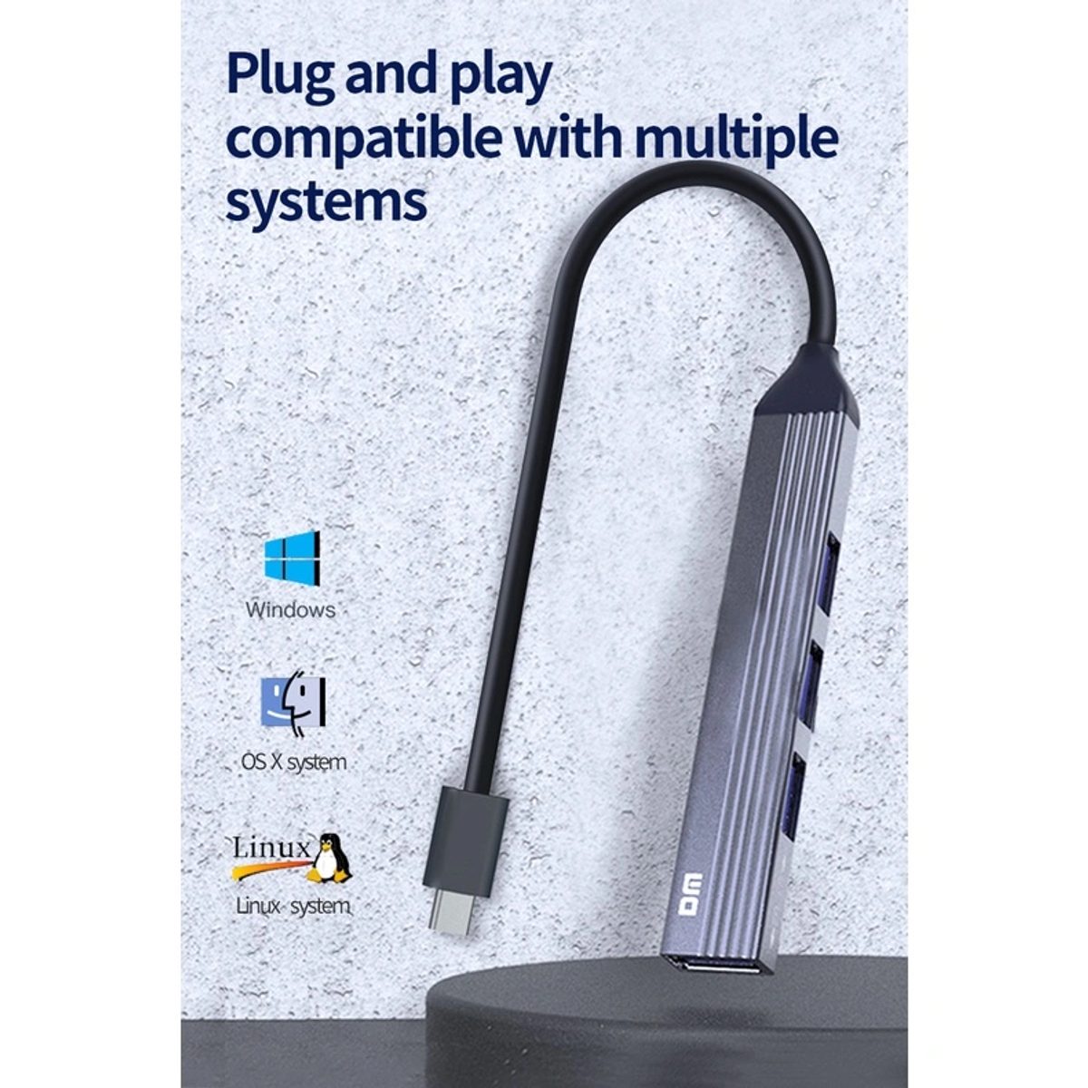 DM CHB057 Type C To USB 3.0+USB 2.0 موزع USB 4