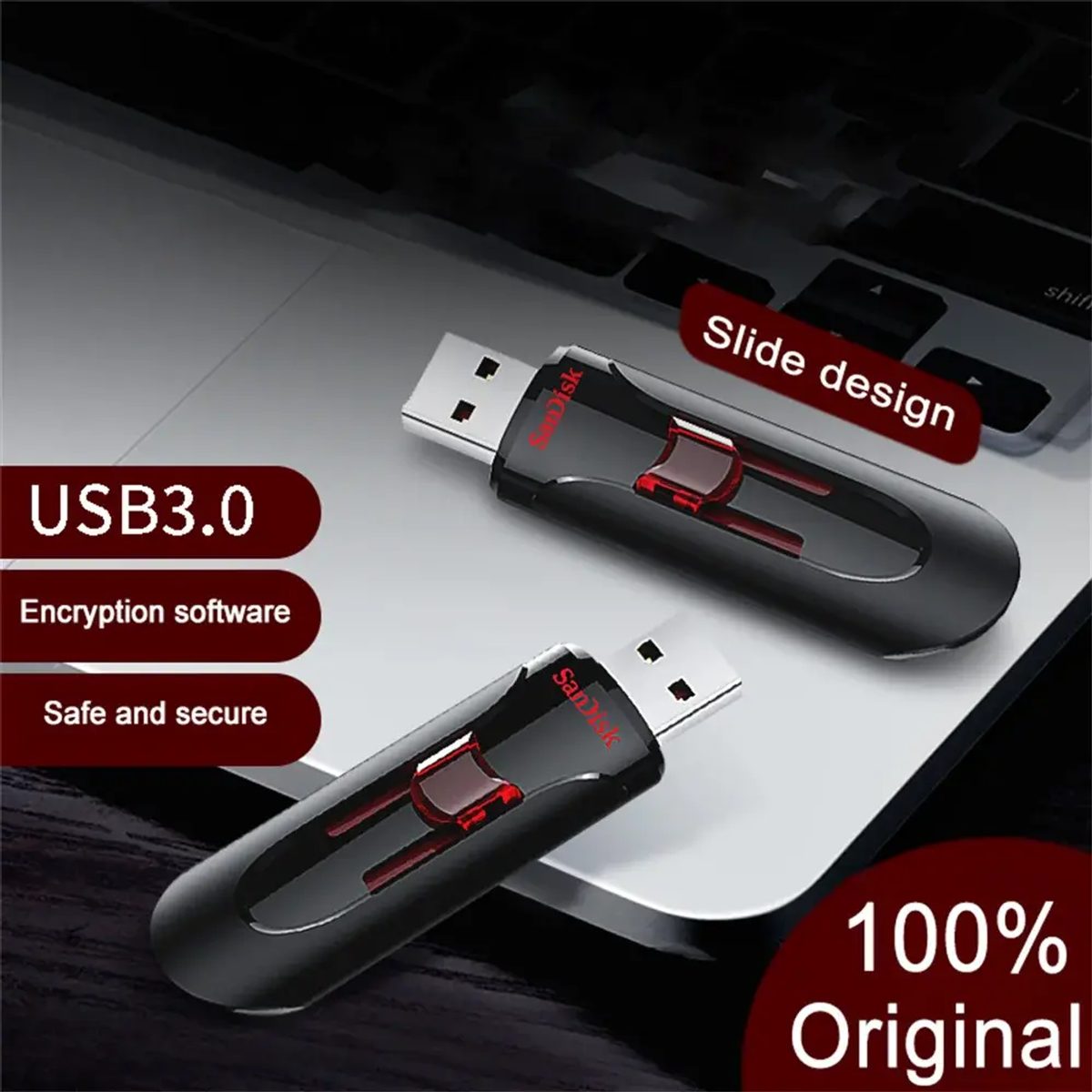 SanDisk Cruzer Glide 3.0 Flash Memory 64GB-فلاش ميموري 64 جيجا 2
