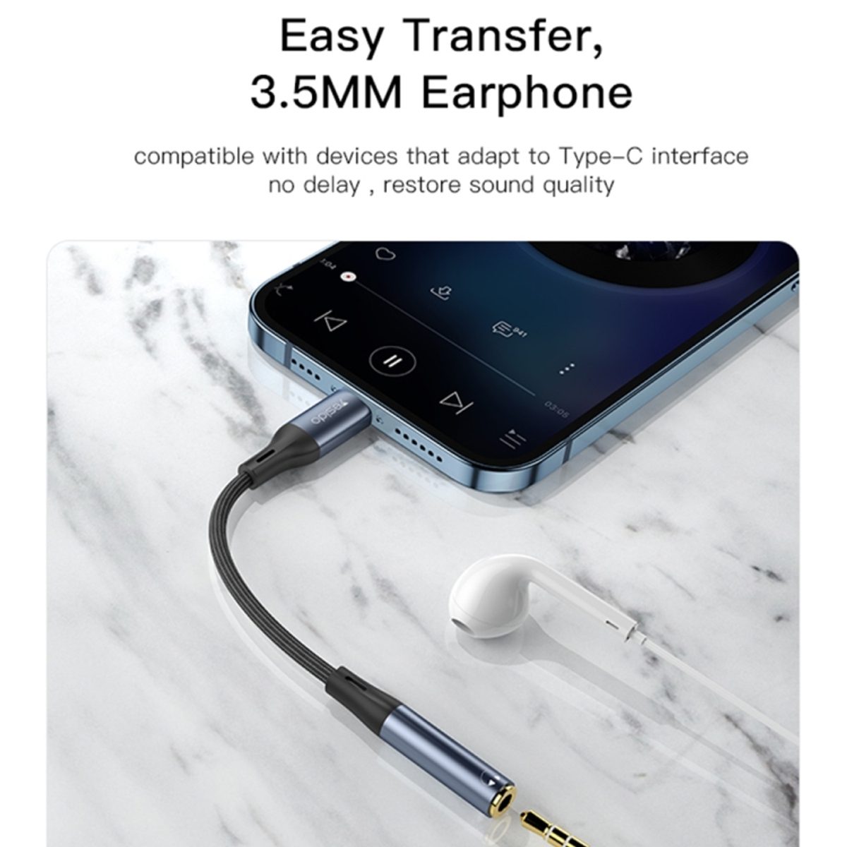 YESIDO YAU37  Lightning to 3.5mm Audio Adapter 3