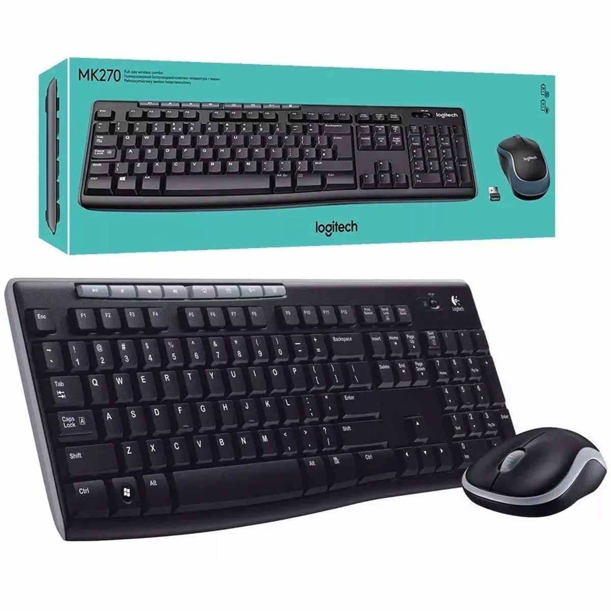 Logitech MK270 WIRELESS KEYBOARD AND MOUSE COMBO-طقم كيبورد وماوس لا سلكي 2
