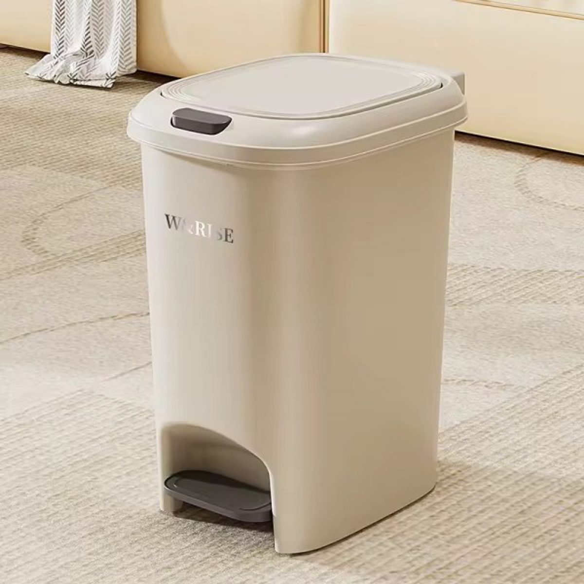 سطل نفايات دعسة مربع 31*24 سم بلاستيك W&RISE SM231-3