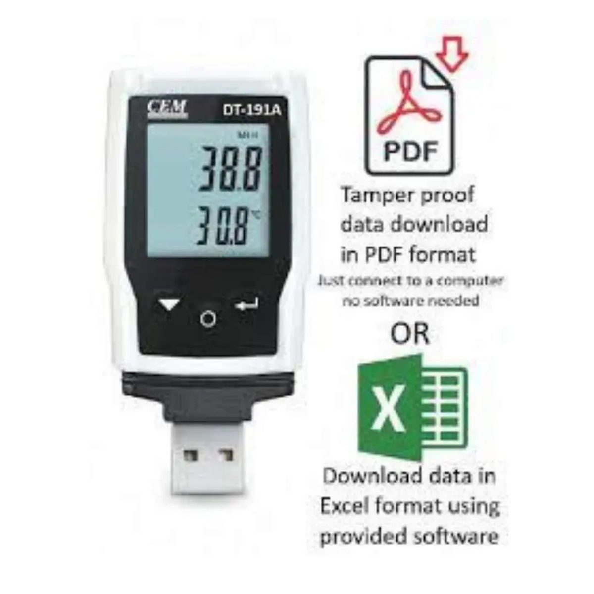 CEM DT-191A Temperature and Humidity Data Logger-جهاز تسجيل قراءات الحرارة والرطوبة 2