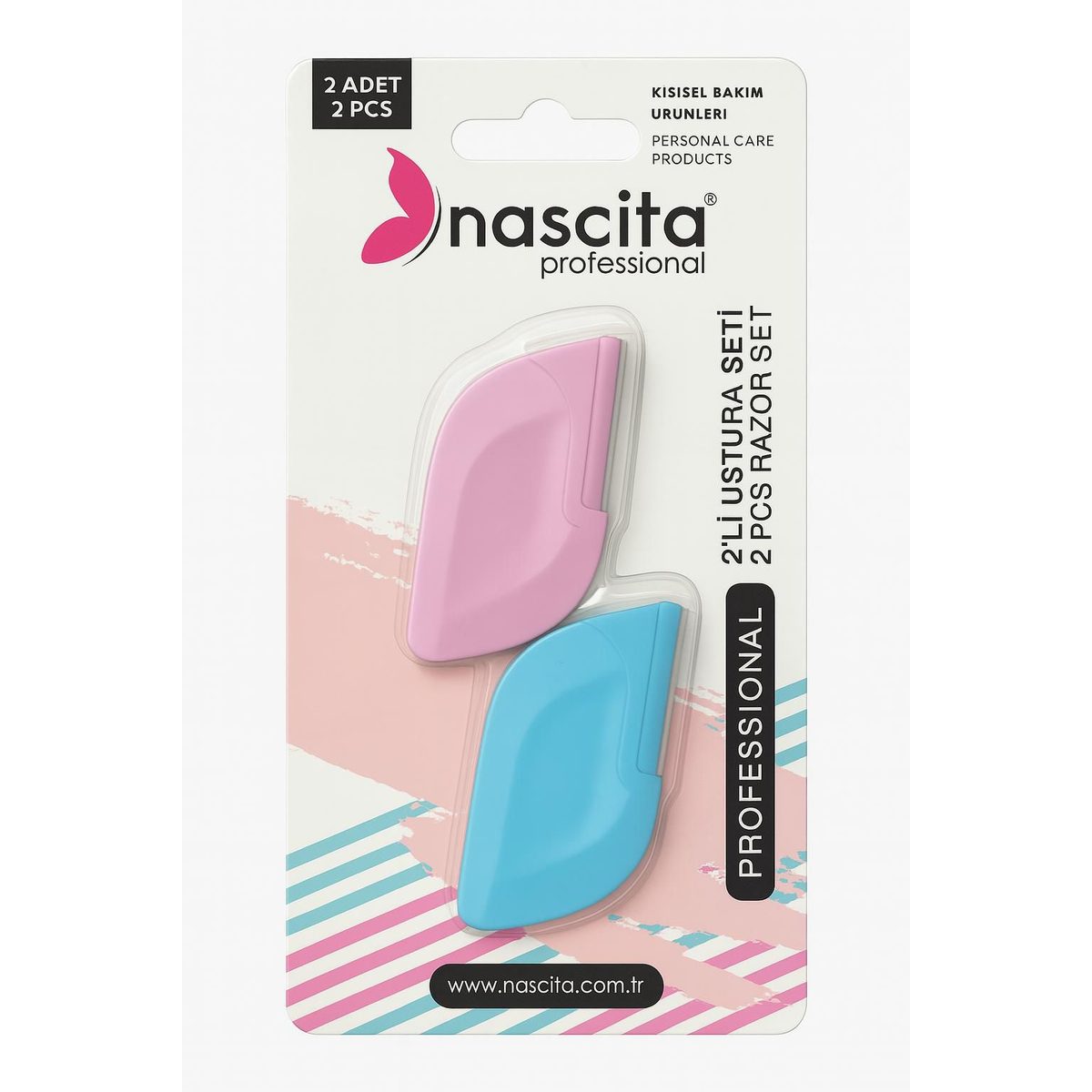 Nascita Professional – مجموعة شفرات تحديد الوجه (قطعتين) تصميم آمن ومريح شفرة حادة ولطيفة على البشرة مثالية لتحديد الحوا