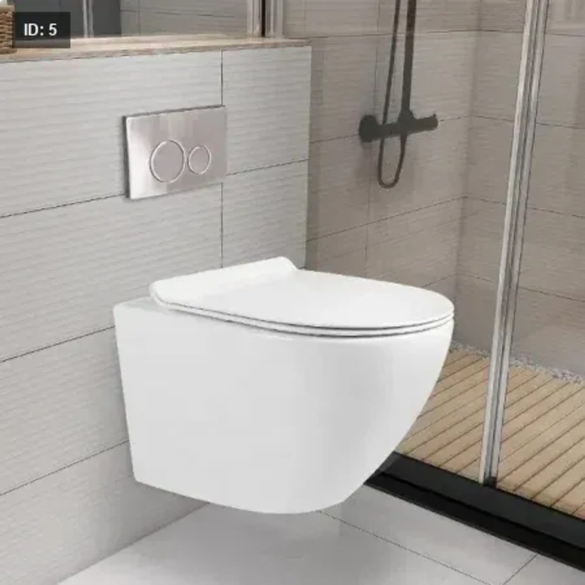 مرحاض معلق ابيض نفخ