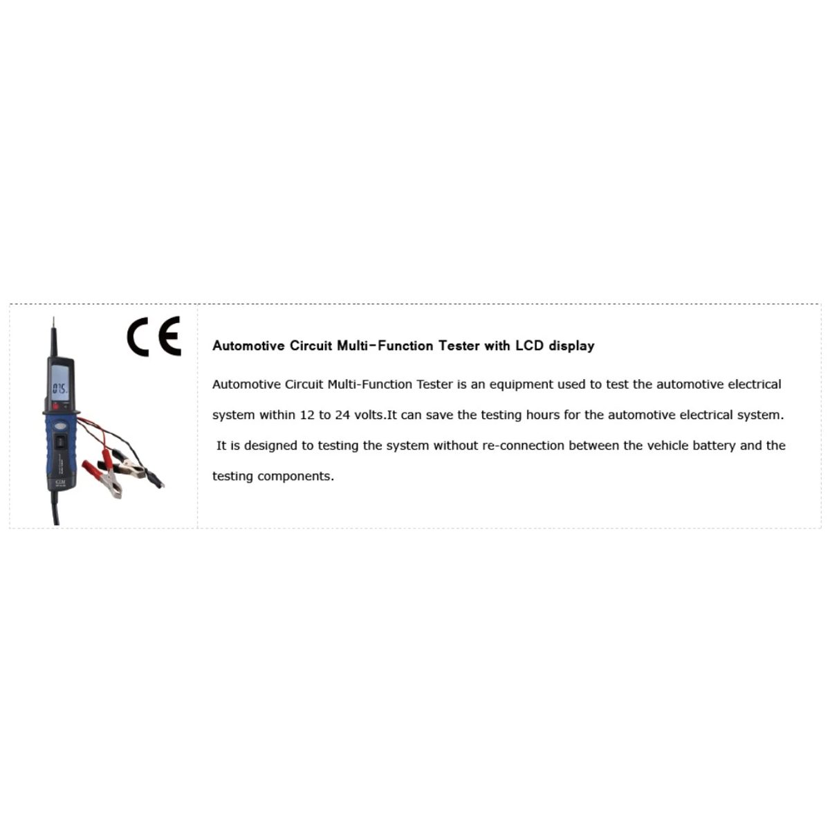 CEM AT-9135Automotive Circuit Multi-Function Tester with LCD display-جهاز فحص كهرباء السيارة لنظام 12 فولت و 24 فولت 2