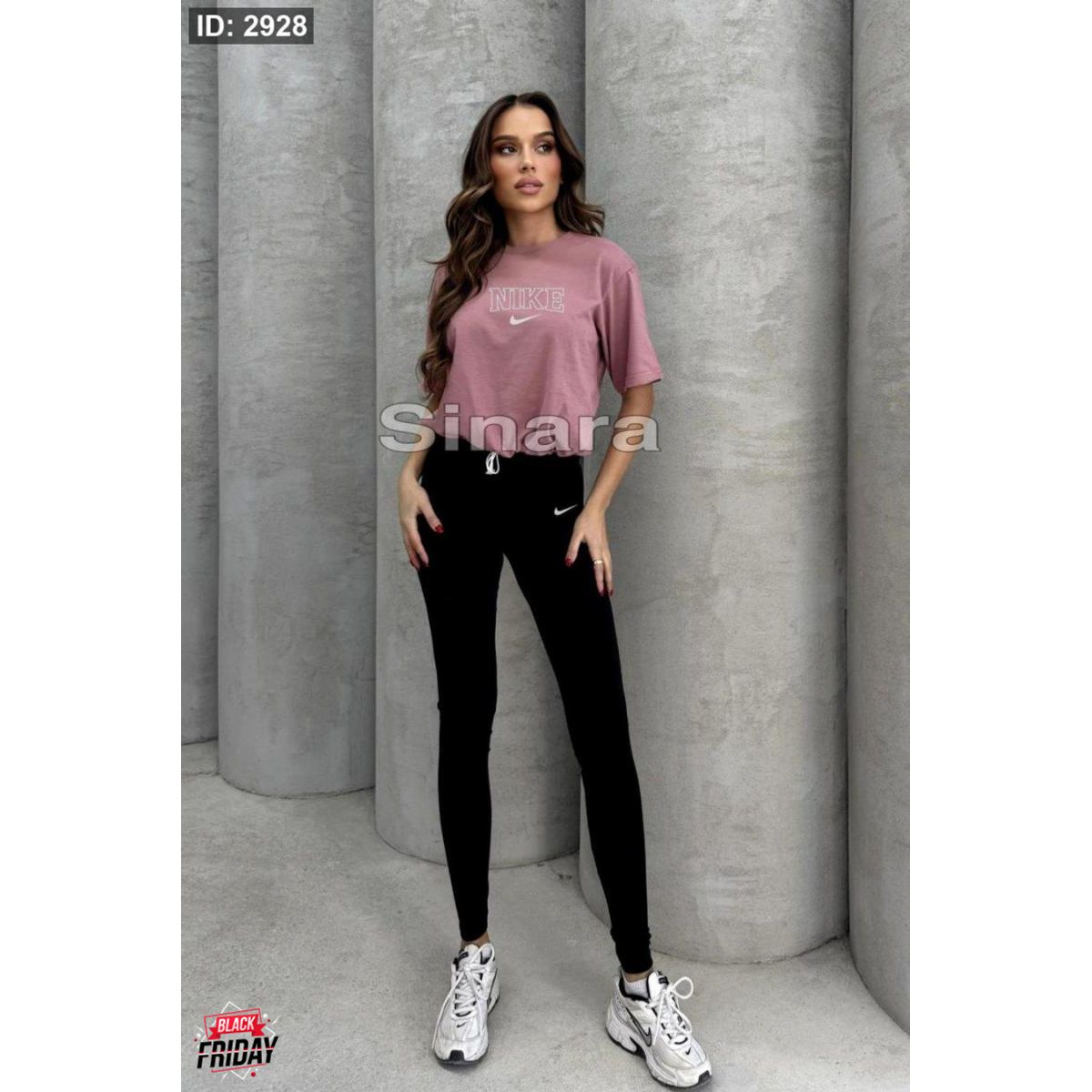 ترنج NIKE بلوزة قطن مع تايتس لايكرا
