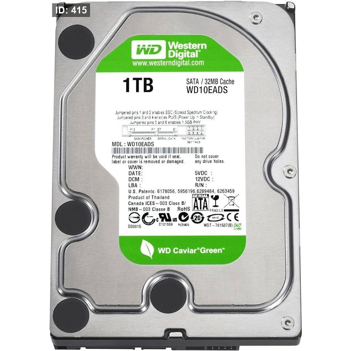 HDD 1TB GREEN RENEWED مجدد