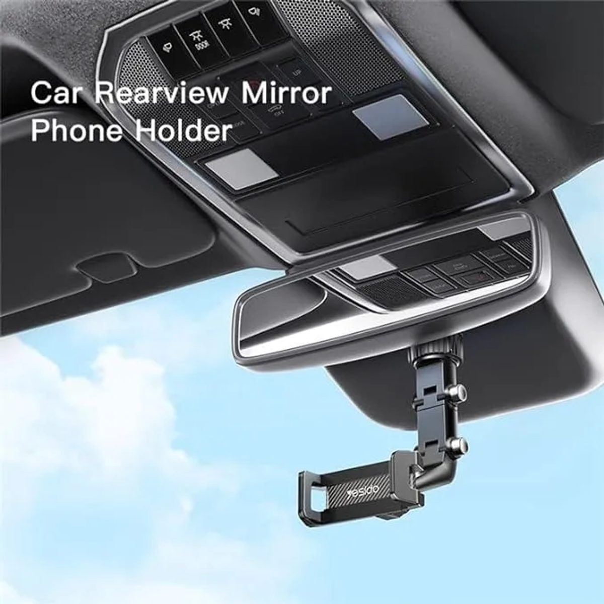 YESIDO C192 Rearview Mirror Phone Holder هولدر ومثبت الجوال على المراية الامامية مع ميزة التفاف 360 درجة 2
