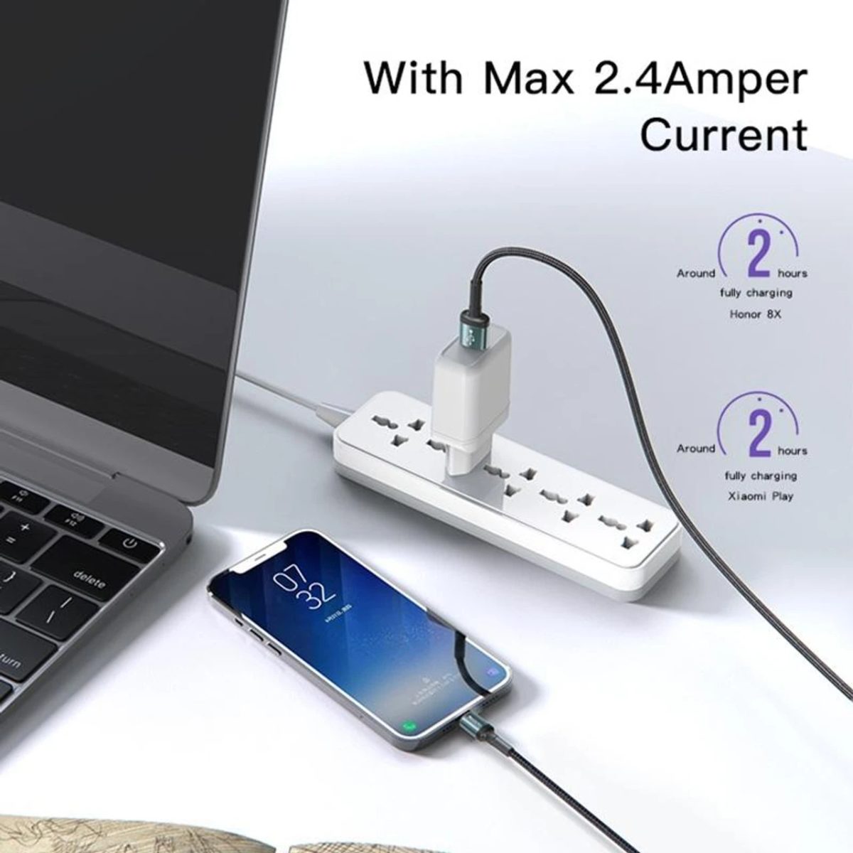 YESIDO CA75 Type-c to USB Cable Charge leight 2M 3