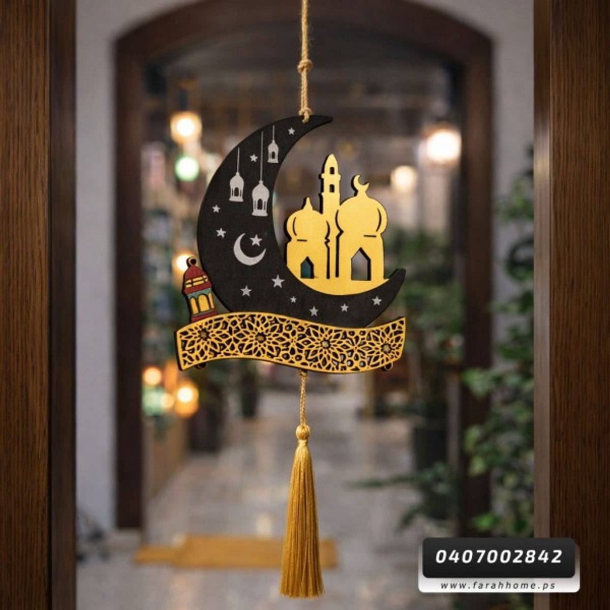 تعليقات خشبية رمضان كريم - فوانيس اشكال