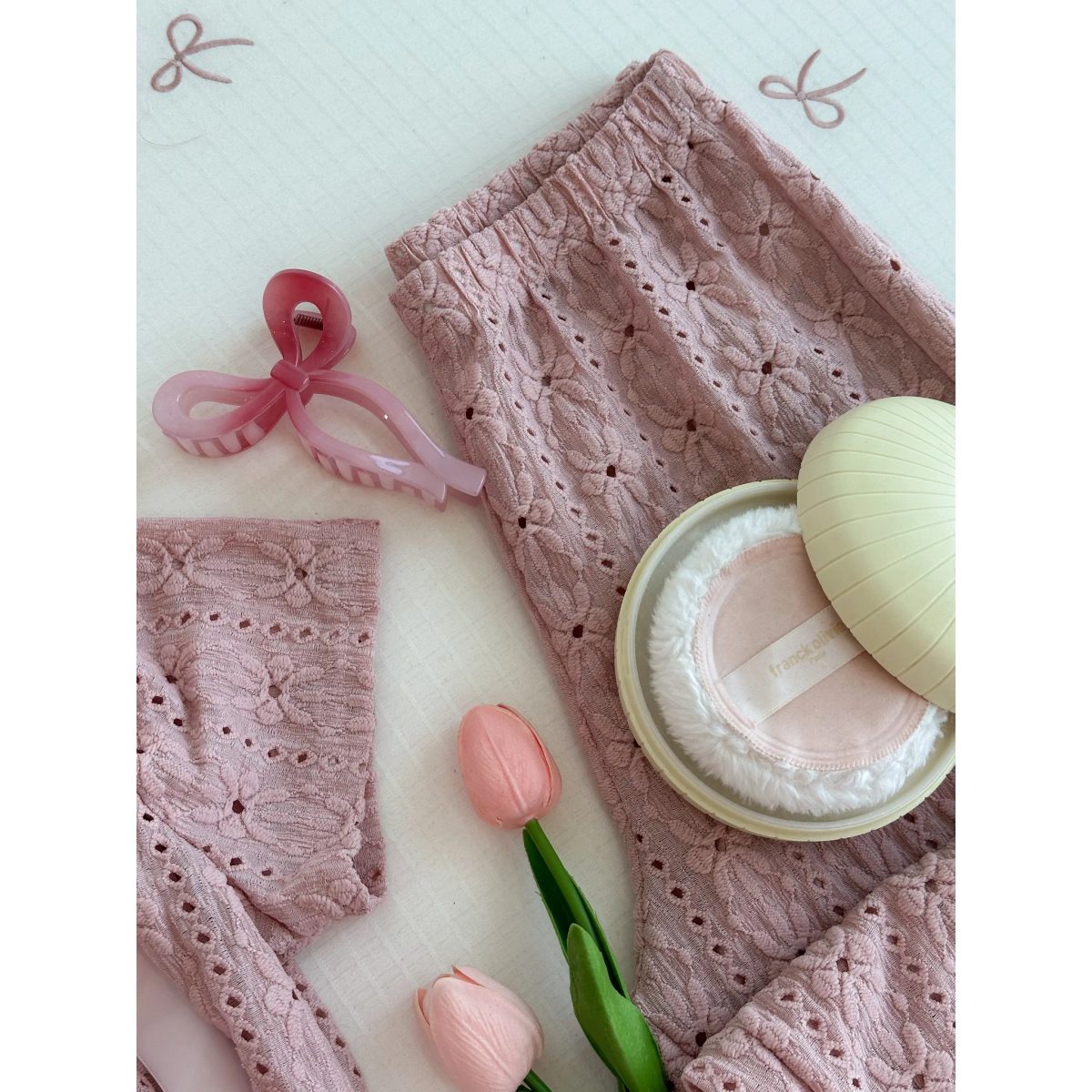 طقم زهر شبر OFF SHOULDER بنطلون و توب نص كم 3