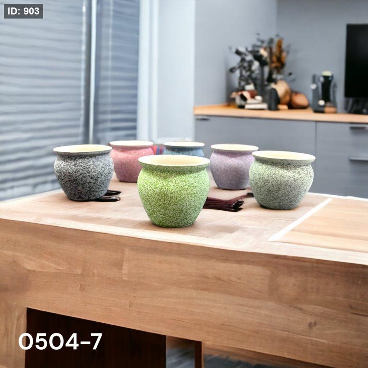وعاء سيراميك لصب الشمع والزراعة 0504-7
