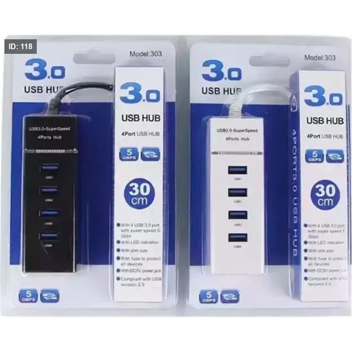 UNIVERSAL 4-PORT SUPER SPEED USB 3.0 HUB