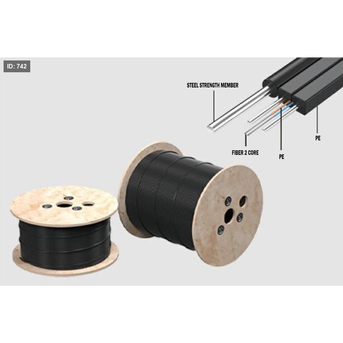 GHE LINK FIBER FTTH CABLE GJYXCH 2 CORE (SM)