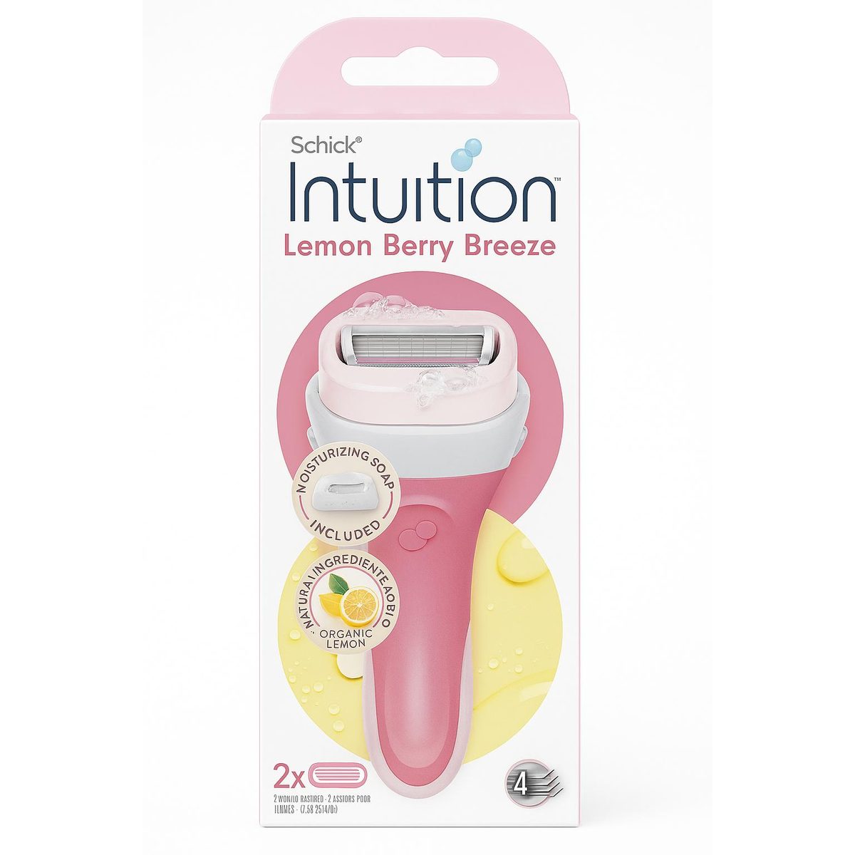 شفرات Schick Intuition برائحة ليمون وتوت