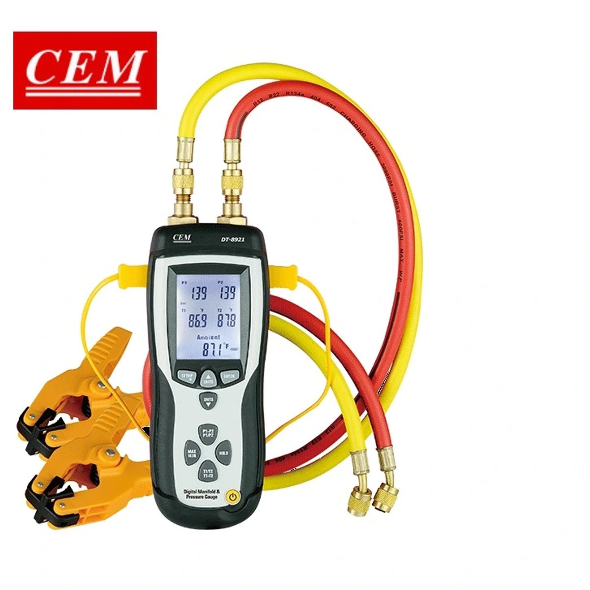 CEM DT-8921 HVAC Superheat and Subcooling Analyzer(-40~204ºC, 0~500 psi)-جهاز يستخدم في تحليل خطوط التكييف والتبريد