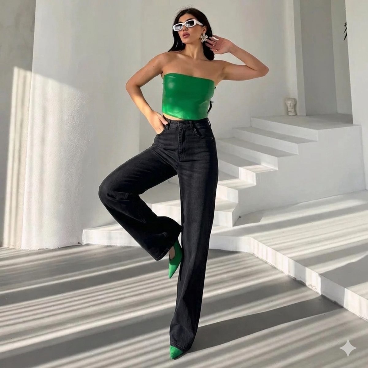 High Waist Wide Leg Jeans 2