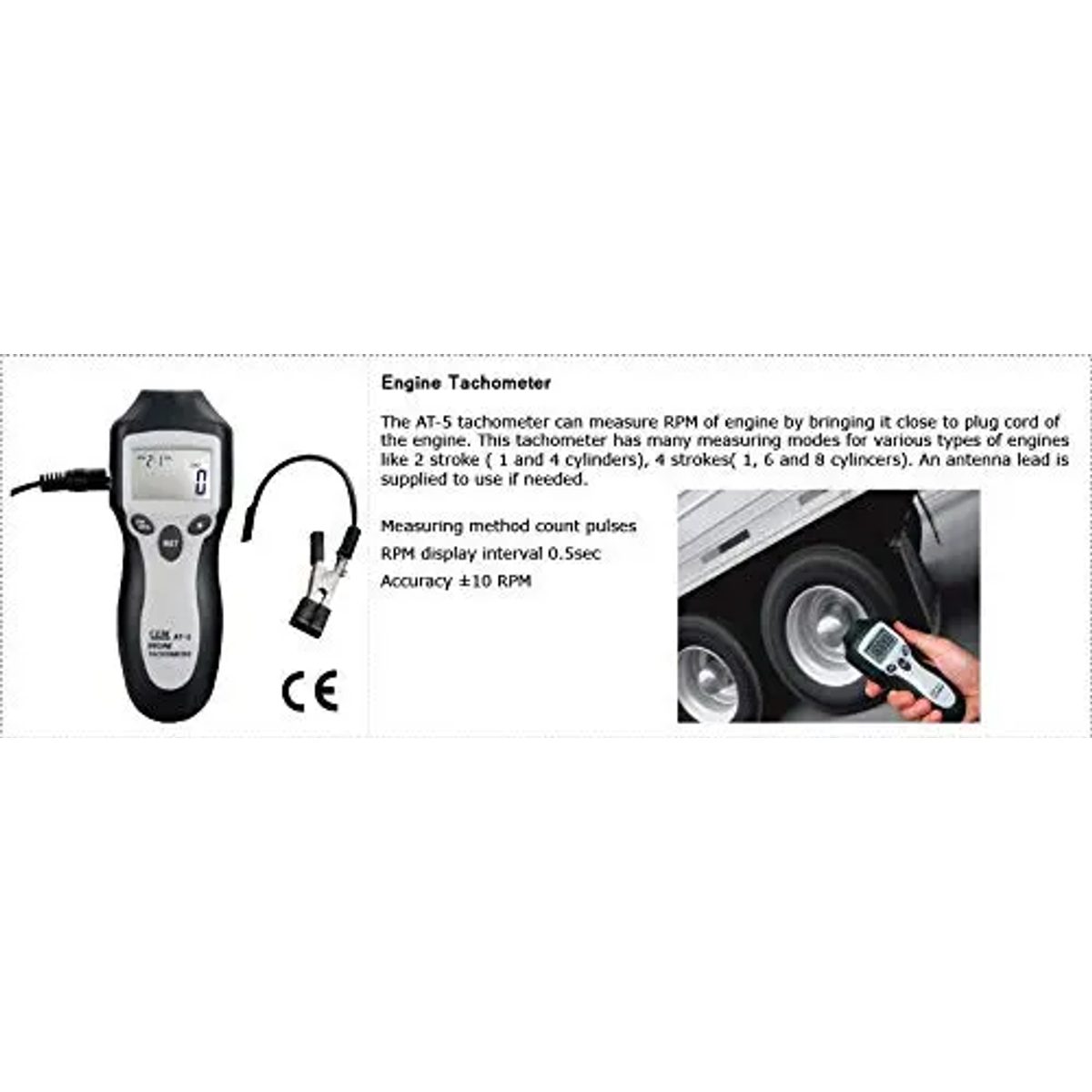 CEM AT 5 Engine Tachometer-جهاز قياس سرعة دوران محرك السيارة 2