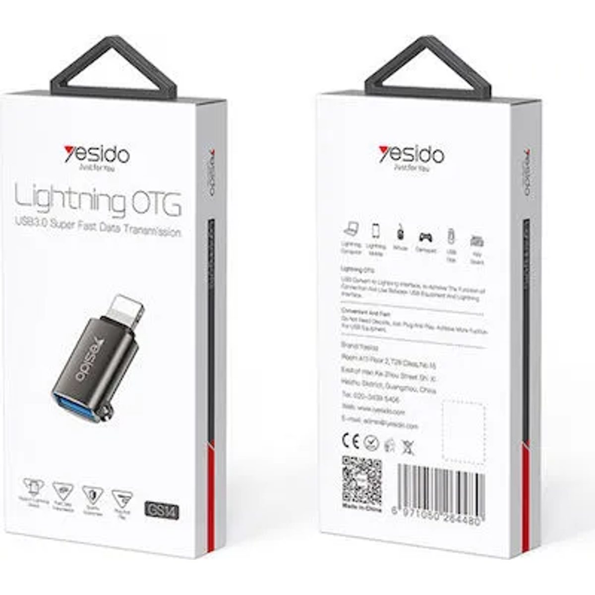 YESIDO GS14 Lightning To USB 3.0 OTG Adepter – وصلة نقل البيانات للايفون الى usb 3