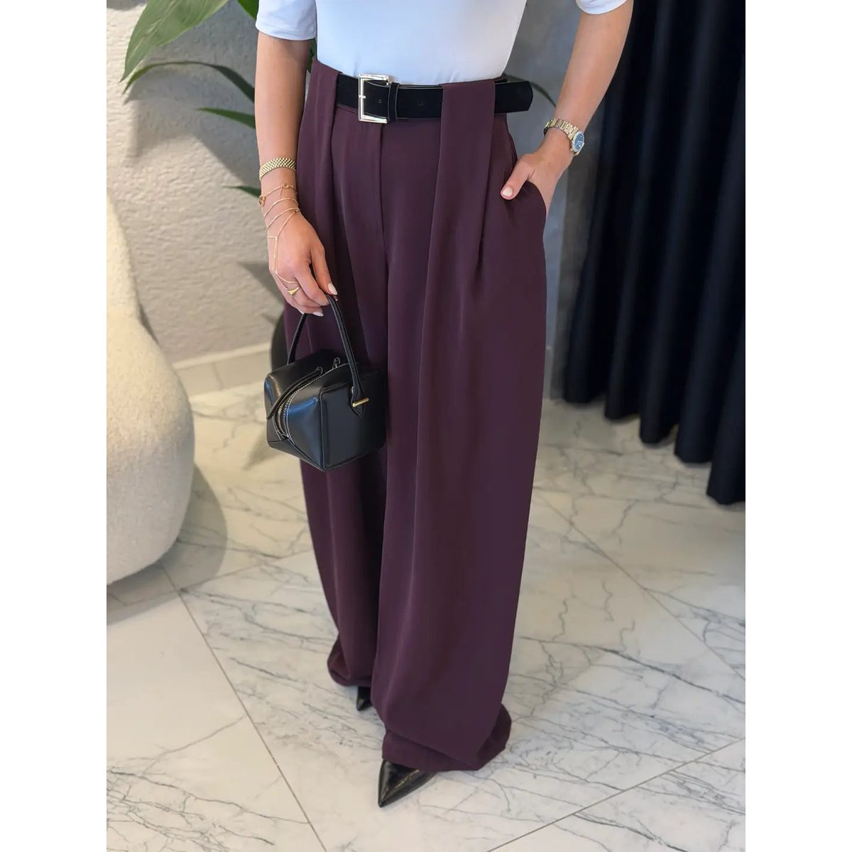 بنطلون Classic Pleated Elegance