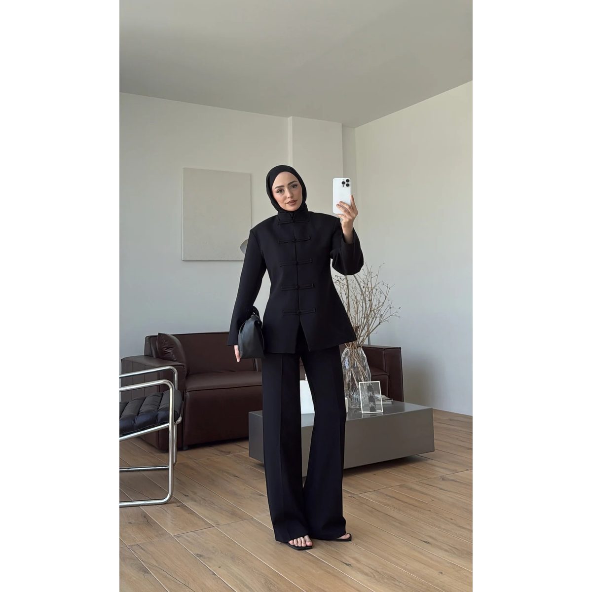 طقم القصة الصينية - اسود ⚫️ 3