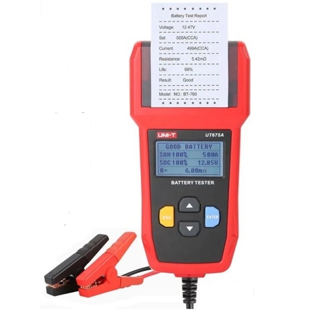 UNI-T UT675A Battery Testers with Printer Functionجهاز إختبار بطارية سيارة  12 – 24 فولت مع طابعة  USB 2