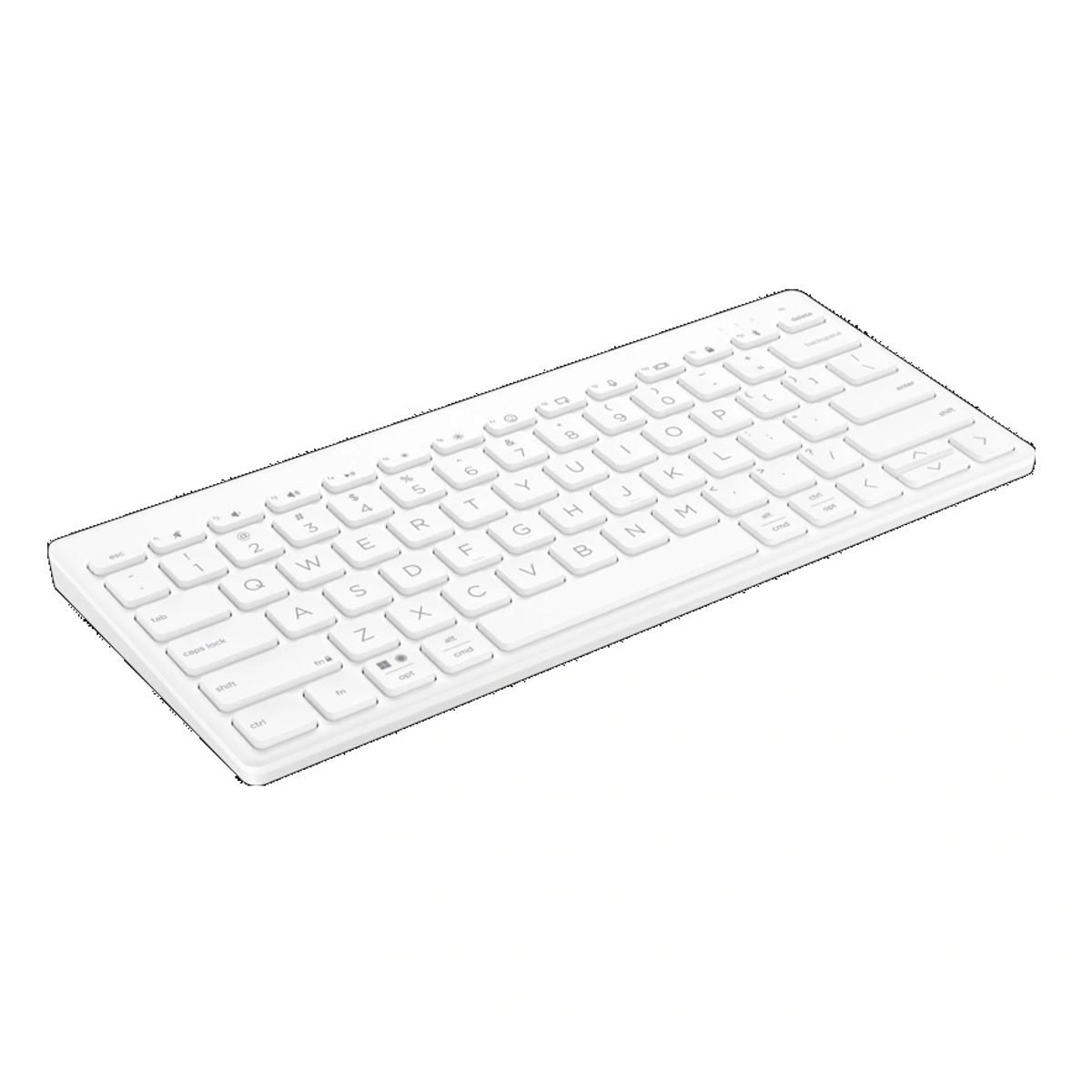HP 350 Compact Multi-Device Bluetooth White Keyboard (692T0AA) لوحة مفاتيح صغيرة الحجم متعددة الأجهزة تعمل بتقنية البلوت 2