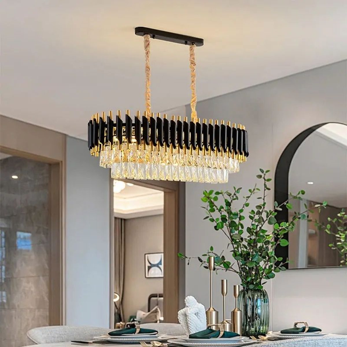 ثرية كرستال 8001 / 10 لمبة 300W 80CM E14 2
