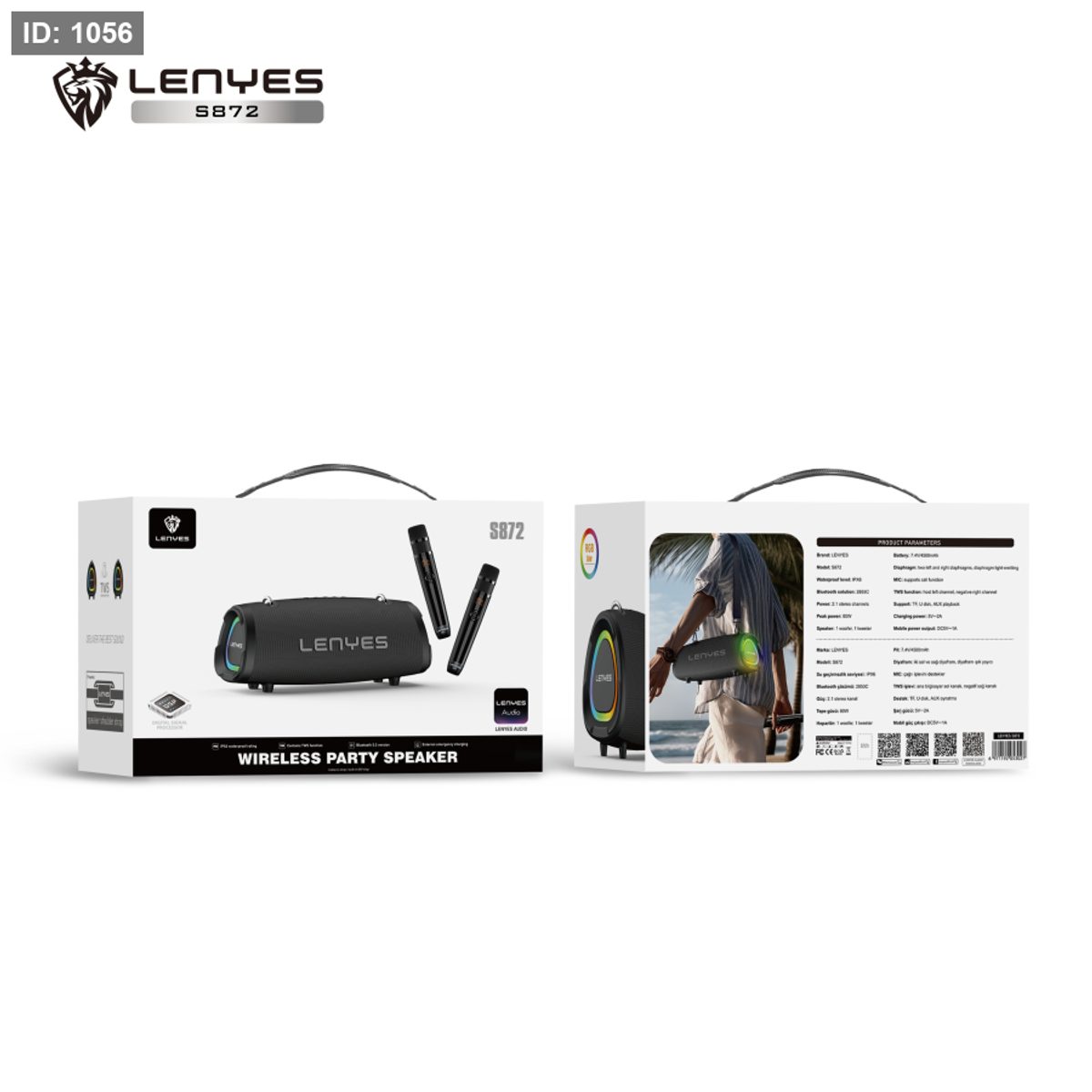 LENYES S872- WIRLESS SPEAKER